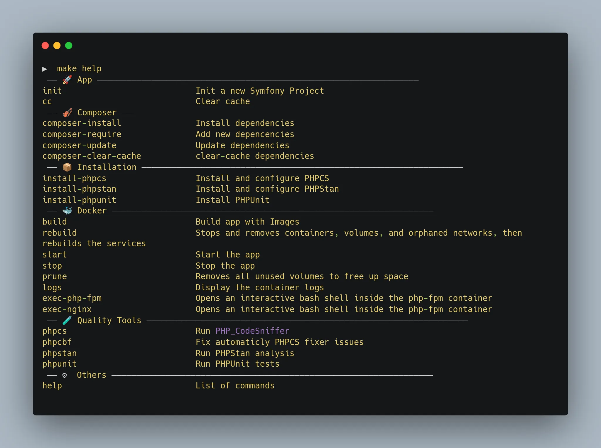 Commands List